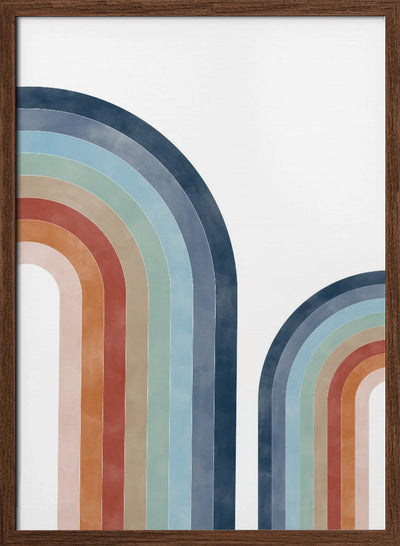 Curved Colorscape - Stretched Canvas, Poster or Fine Art Print I Heart Wall Art