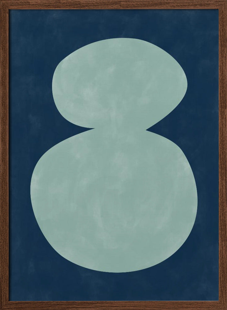Mint Silhouette - Stretched Canvas, Poster or Fine Art Print I Heart Wall Art