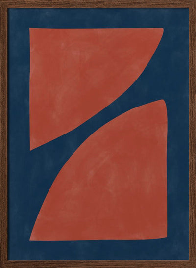 Crimson Curve Dance - Stretched Canvas, Poster or Fine Art Print I Heart Wall Art