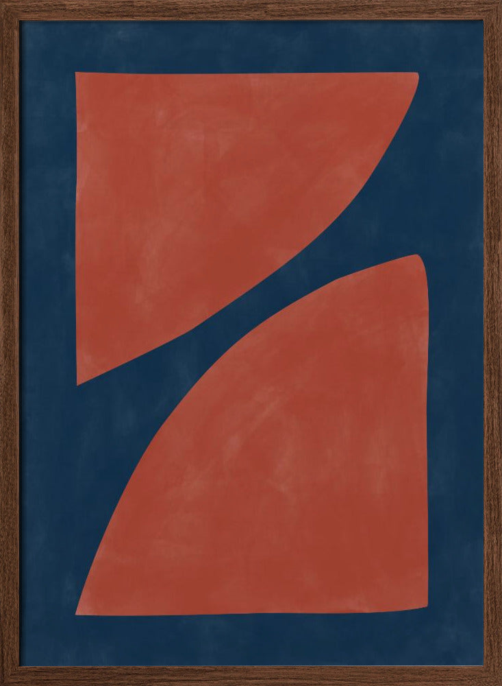 Crimson Curve Dance - Stretched Canvas, Poster or Fine Art Print I Heart Wall Art