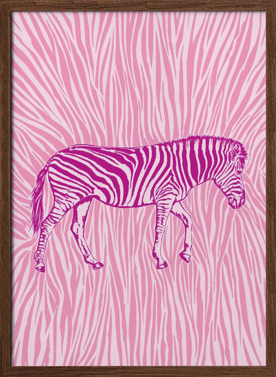 African Zebra striking camouflage - Stretched Canvas, Poster or Fine Art Print I Heart Wall Art