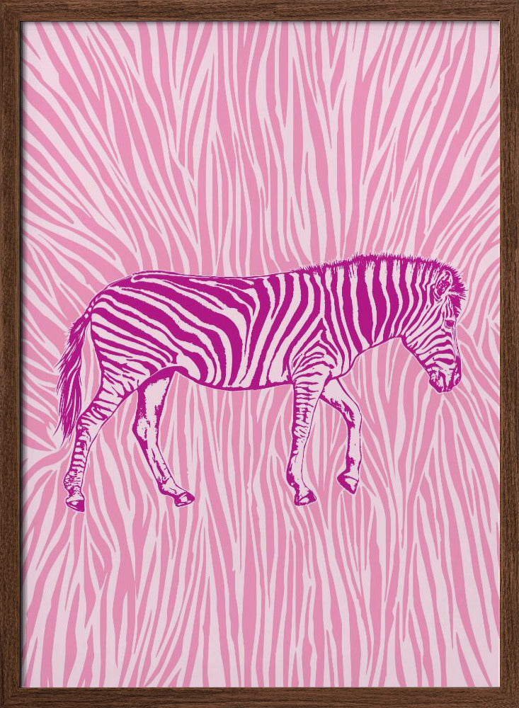 African Zebra striking camouflage - Stretched Canvas, Poster or Fine Art Print I Heart Wall Art