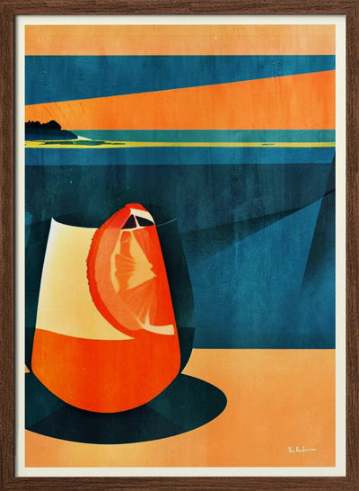 Negroni At Sunset - Stretched Canvas, Poster or Fine Art Print I Heart Wall Art