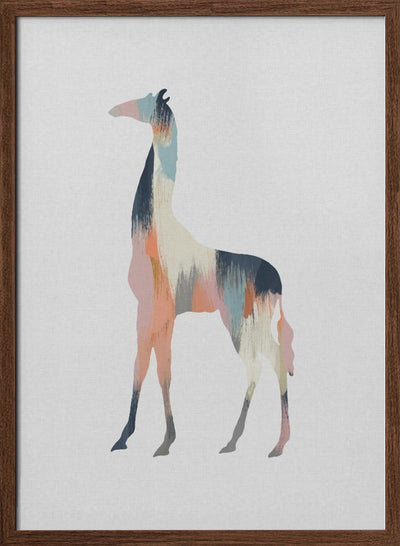 Pastel Giraffe - Stretched Canvas, Poster or Fine Art Print I Heart Wall Art