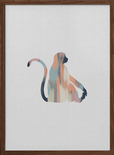 Pastel Monkey - Stretched Canvas, Poster or Fine Art Print I Heart Wall Art