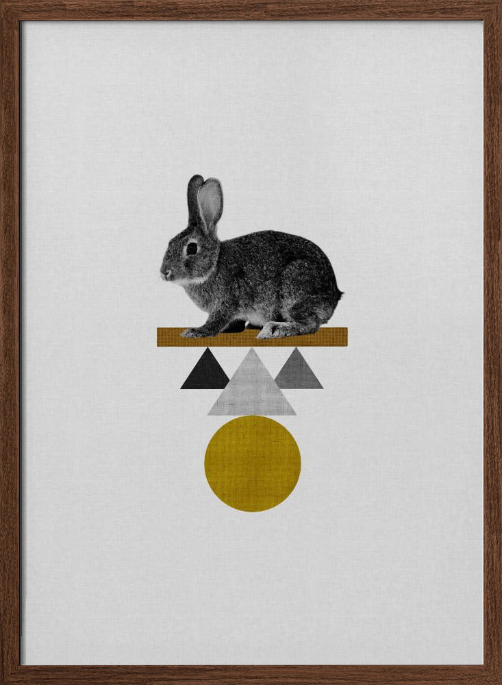 Tribal Rabbit - Stretched Canvas, Poster or Fine Art Print I Heart Wall Art