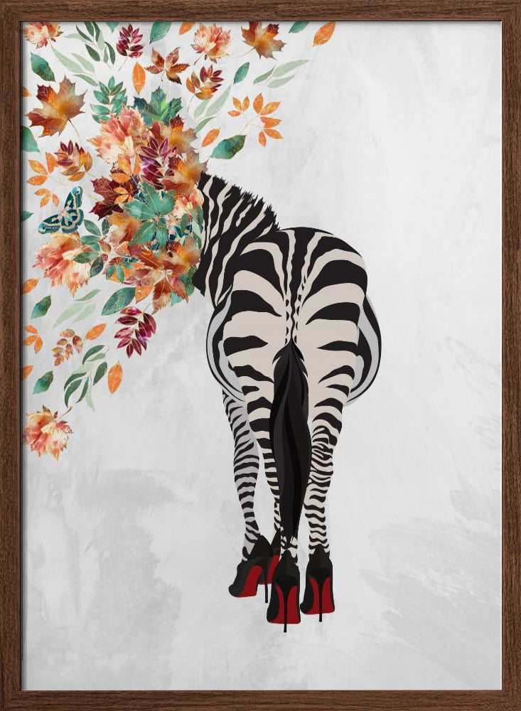 Zebra Flower Head 01 - Stretched Canvas, Poster or Fine Art Print I Heart Wall Art