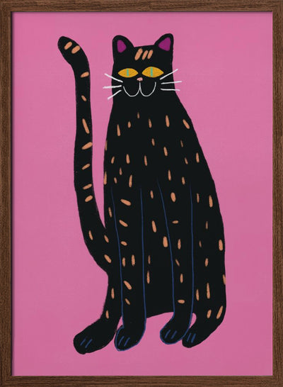 Black cat - Stretched Canvas, Poster or Fine Art Print I Heart Wall Art