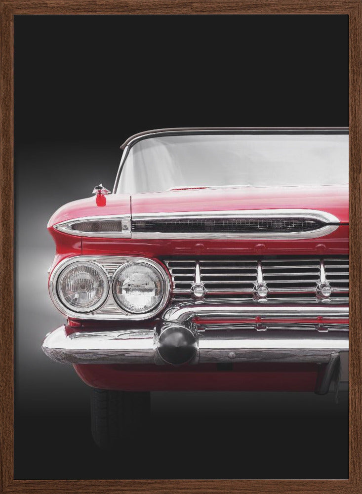 American classic car Impala 1959 Convertible - Stretched Canvas, Poster or Fine Art Print I Heart Wall Art