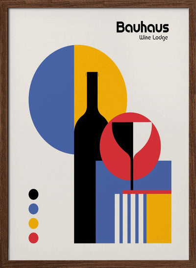 Bauhaus Wine Lodge - Stretched Canvas, Poster or Fine Art Print I Heart Wall Art