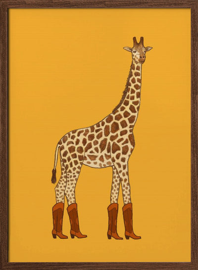 Jolene the Cowgirl Giraffe - Stretched Canvas, Poster or Fine Art Print I Heart Wall Art