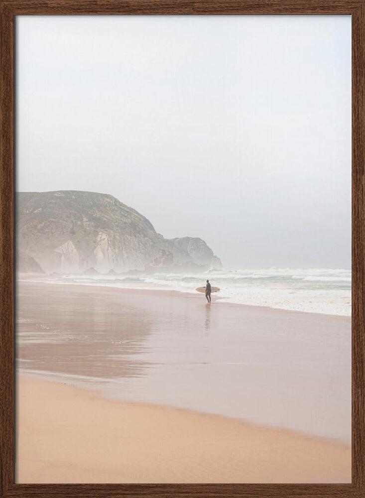 The Lone Surfer - Stretched Canvas, Poster or Fine Art Print I Heart Wall Art