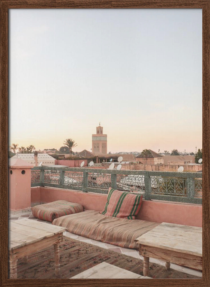 Sunset in Marrakech - Stretched Canvas, Poster or Fine Art Print I Heart Wall Art