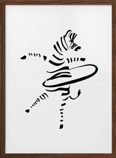 Hula Hoop Zebra - Stretched Canvas, Poster or Fine Art Print I Heart Wall Art