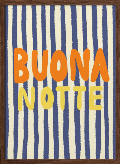 Buona Notte - Stretched Canvas, Poster or Fine Art Print I Heart Wall Art