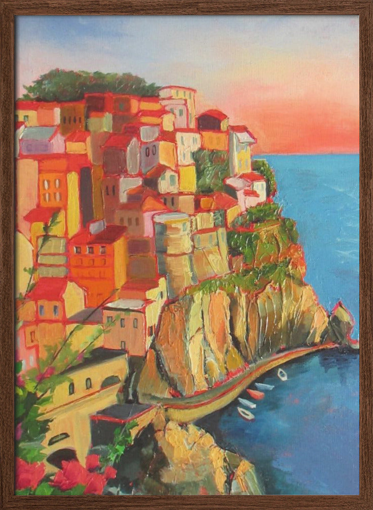 One of Five In Cinque Terre - Stretched Canvas, Poster or Fine Art Print I Heart Wall Art