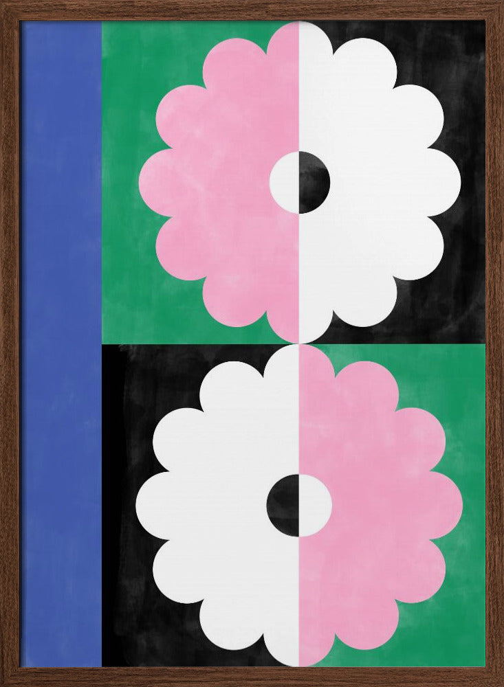 Symmetry Blossoms - Stretched Canvas, Poster or Fine Art Print I Heart Wall Art