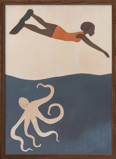 The Diver - Stretched Canvas, Poster or Fine Art Print I Heart Wall Art