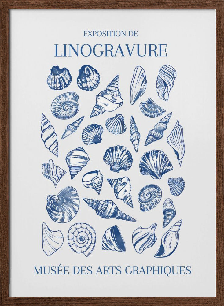 Lino Seashell Art Market - Stretched Canvas, Poster or Fine Art Print I Heart Wall Art