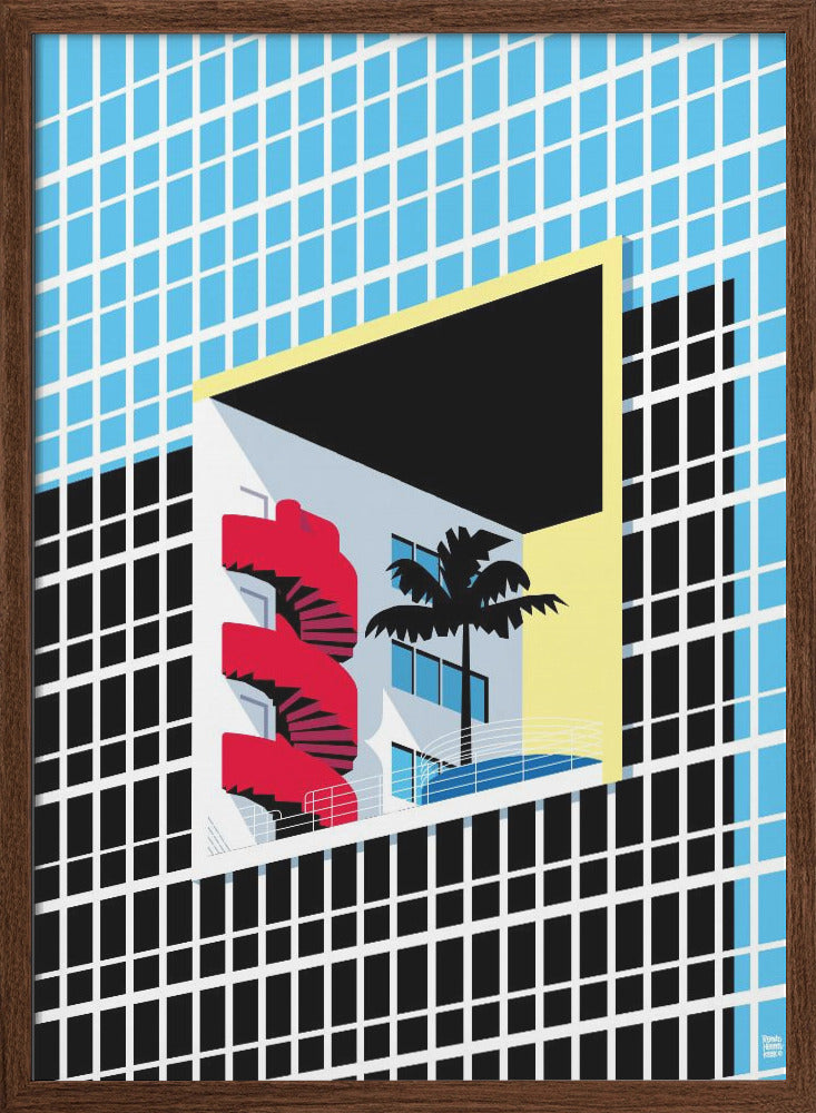 Miami Atlantis Condominium - Stretched Canvas, Poster or Fine Art Print I Heart Wall Art