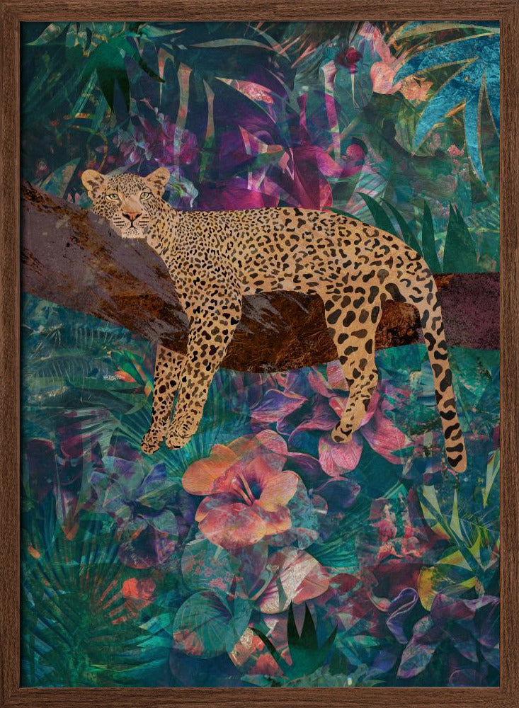 Leopard Jungle2 01 - Stretched Canvas, Poster or Fine Art Print I Heart Wall Art