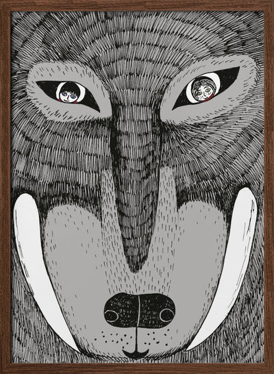 Wolf - Stretched Canvas, Poster or Fine Art Print I Heart Wall Art