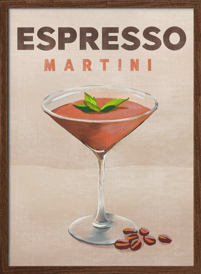 Espresso Martini Cocktail Bar Decor - Stretched Canvas, Poster or Fine Art Print I Heart Wall Art