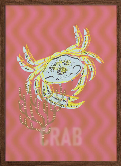 Sea life crab Neptune&#039;s joy - Stretched Canvas, Poster or Fine Art Print I Heart Wall Art