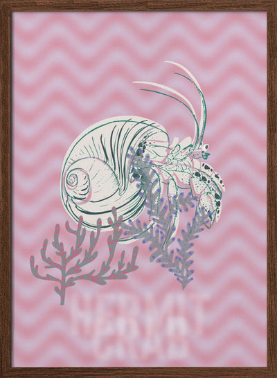 Sea life hermit crab Neptune&#039;s joy - Stretched Canvas, Poster or Fine Art Print I Heart Wall Art