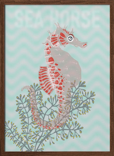 Sea life sea horse Neptune&#039;s joy - Stretched Canvas, Poster or Fine Art Print I Heart Wall Art