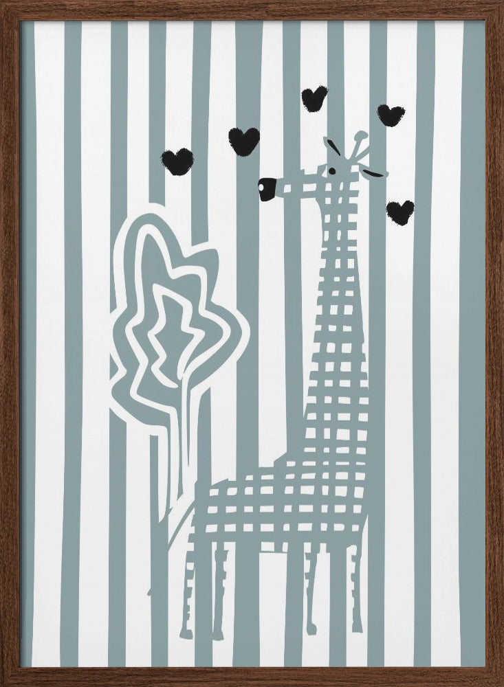 Cool giraffe - Stretched Canvas, Poster or Fine Art Print I Heart Wall Art