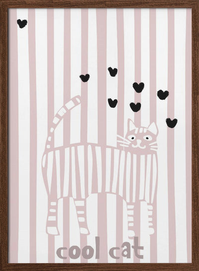 Cool cat - Stretched Canvas, Poster or Fine Art Print I Heart Wall Art