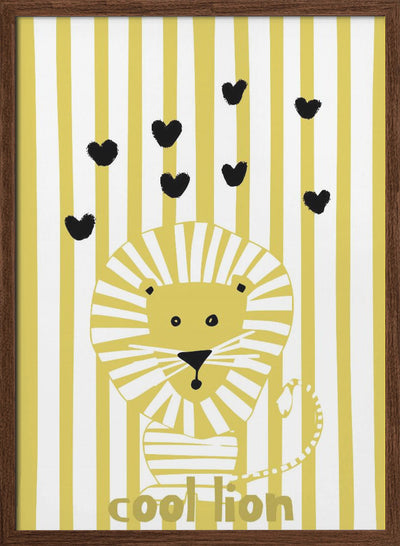 Cool lion - Stretched Canvas, Poster or Fine Art Print I Heart Wall Art