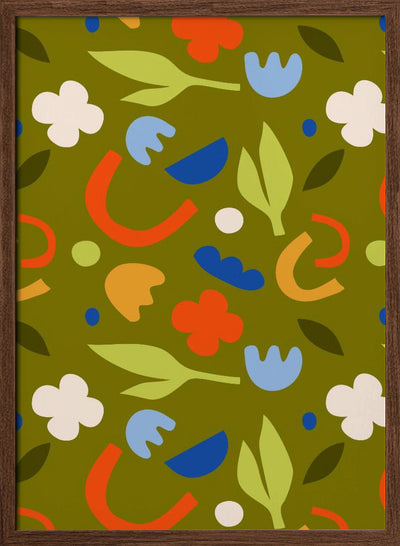 Olive Meadow - Stretched Canvas, Poster or Fine Art Print I Heart Wall Art