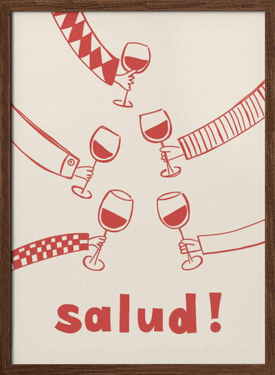 Salud! Wine Party with Friends - Stretched Canvas, Poster or Fine Art Print I Heart Wall Art