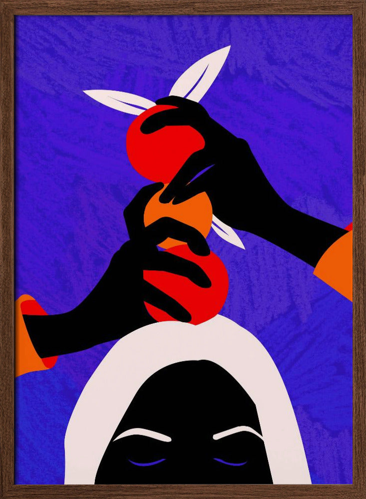 Hands On Orange - Stretched Canvas, Poster or Fine Art Print I Heart Wall Art