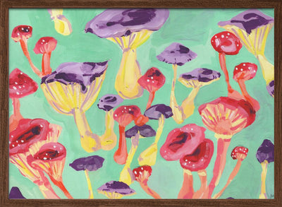 Magic Mushrooms - Stretched Canvas, Poster or Fine Art Print I Heart Wall Art