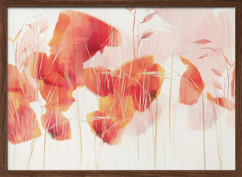 Modern poppies - Stretched Canvas, Poster or Fine Art Print I Heart Wall Art