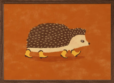 Sonny the Hedgehog Running In Cowboy Boots - Stretched Canvas, Poster or Fine Art Print I Heart Wall Art