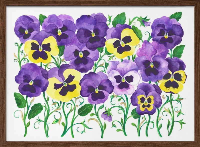 Pansy Field - Stretched Canvas, Poster or Fine Art Print I Heart Wall Art