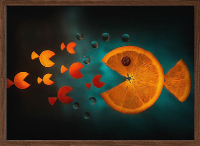 Orange fish - Stretched Canvas, Poster or Fine Art Print I Heart Wall Art