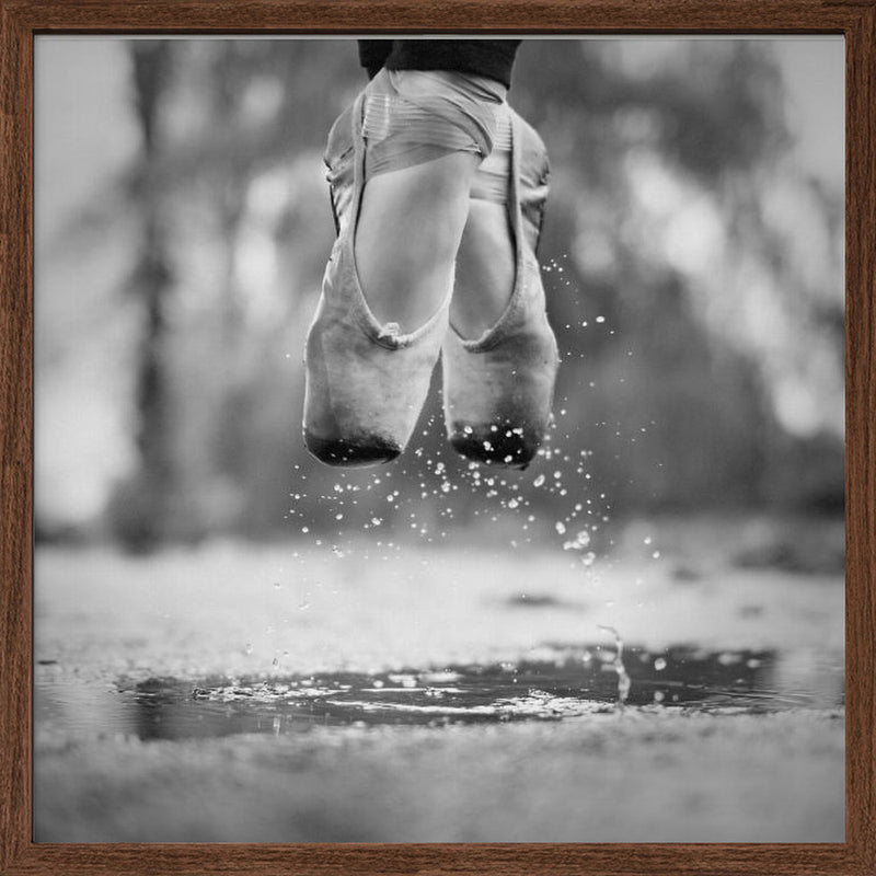 The day we went jumping in puddles - Square Stretched Canvas, Poster or Fine Art Print I Heart Wall Art