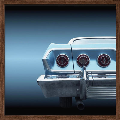 US classic car 1963 impala - Square Stretched Canvas, Poster or Fine Art Print I Heart Wall Art