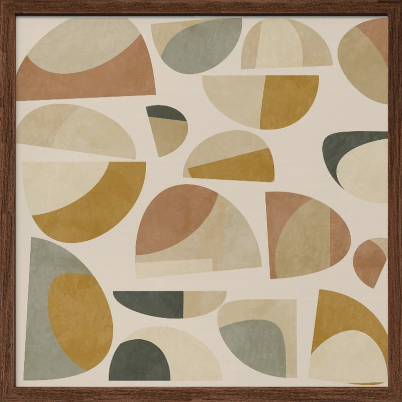 Pattern3 Mid Earth 1 Kopie - Square Stretched Canvas, Poster or Fine Art Print I Heart Wall Art