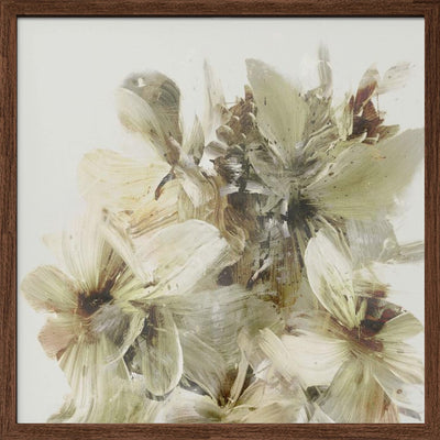 Hill Flowers - Square Stretched Canvas, Poster or Fine Art Print I Heart Wall Art