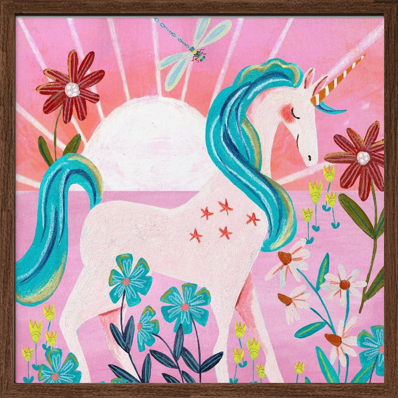 Unicorn - Square Stretched Canvas, Poster or Fine Art Print I Heart Wall Art