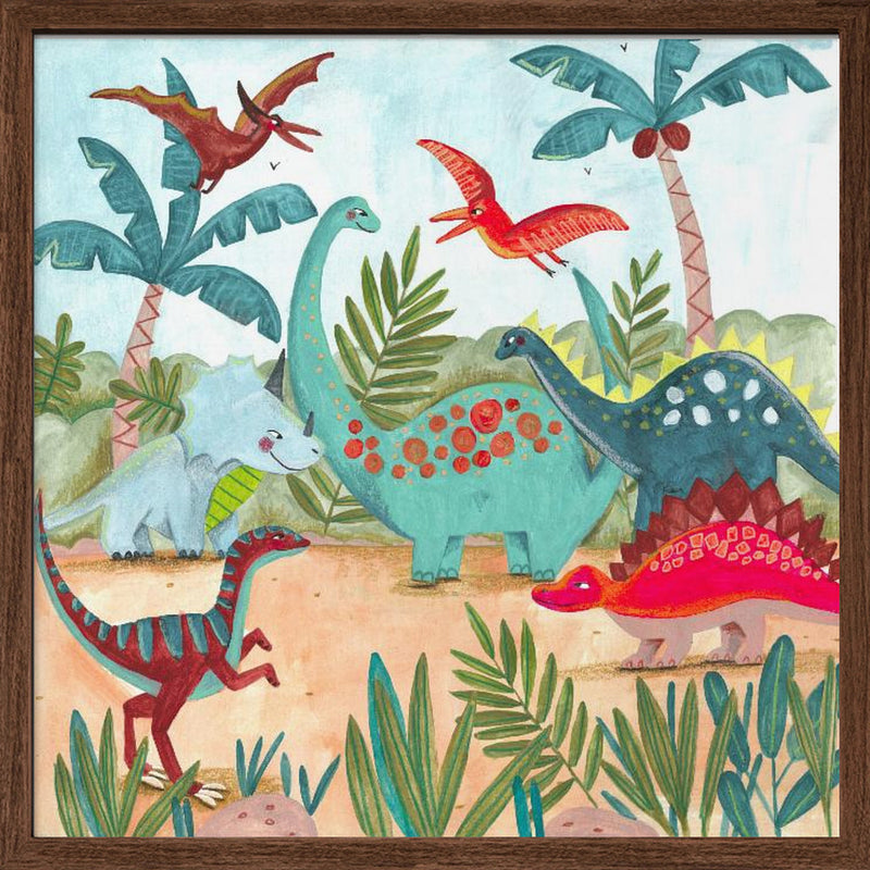 Dinosaurus - Square Stretched Canvas, Poster or Fine Art Print I Heart Wall Art