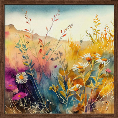 Meadow Nature Art (11) - Square Stretched Canvas, Poster or Fine Art Print I Heart Wall Art