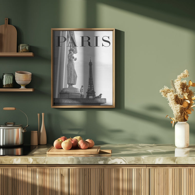 Paris Text 5 - Stretched Canvas, Poster or Fine Art Print I Heart Wall Art