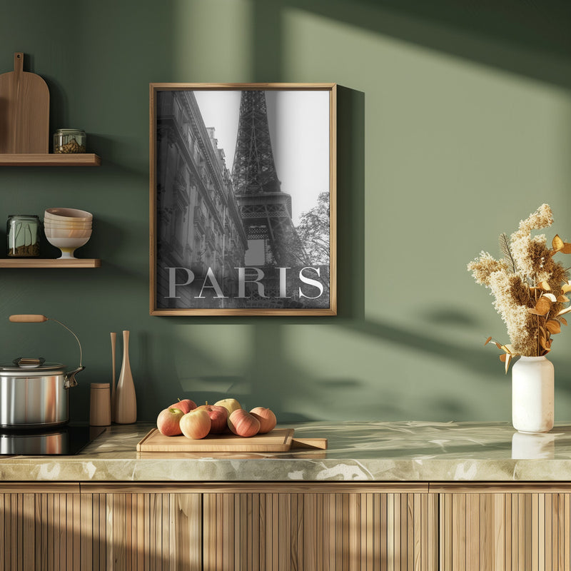 Paris Text 1 - Stretched Canvas, Poster or Fine Art Print I Heart Wall Art